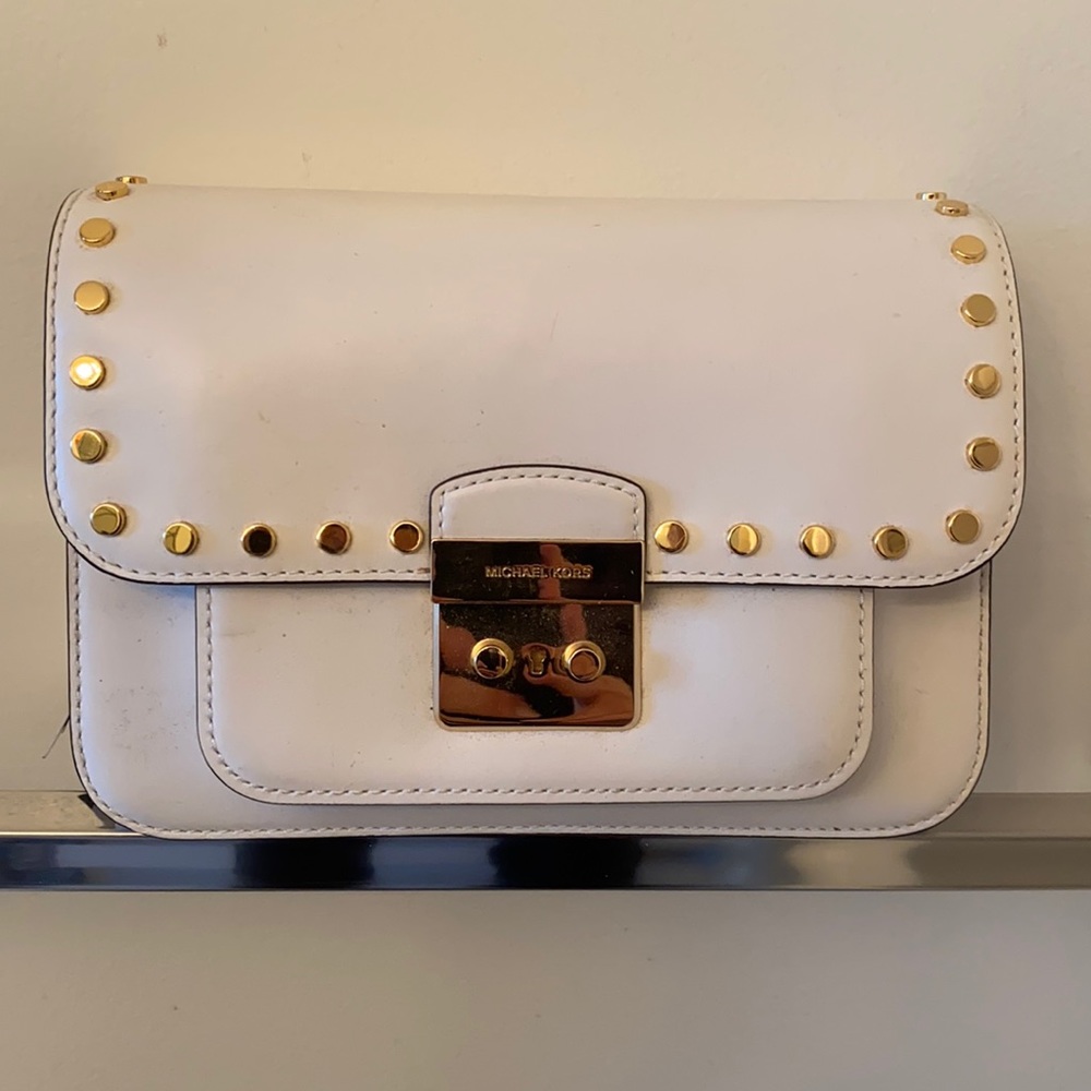 Michael Kors White Crossbody Satchel